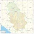Relief map Serbia