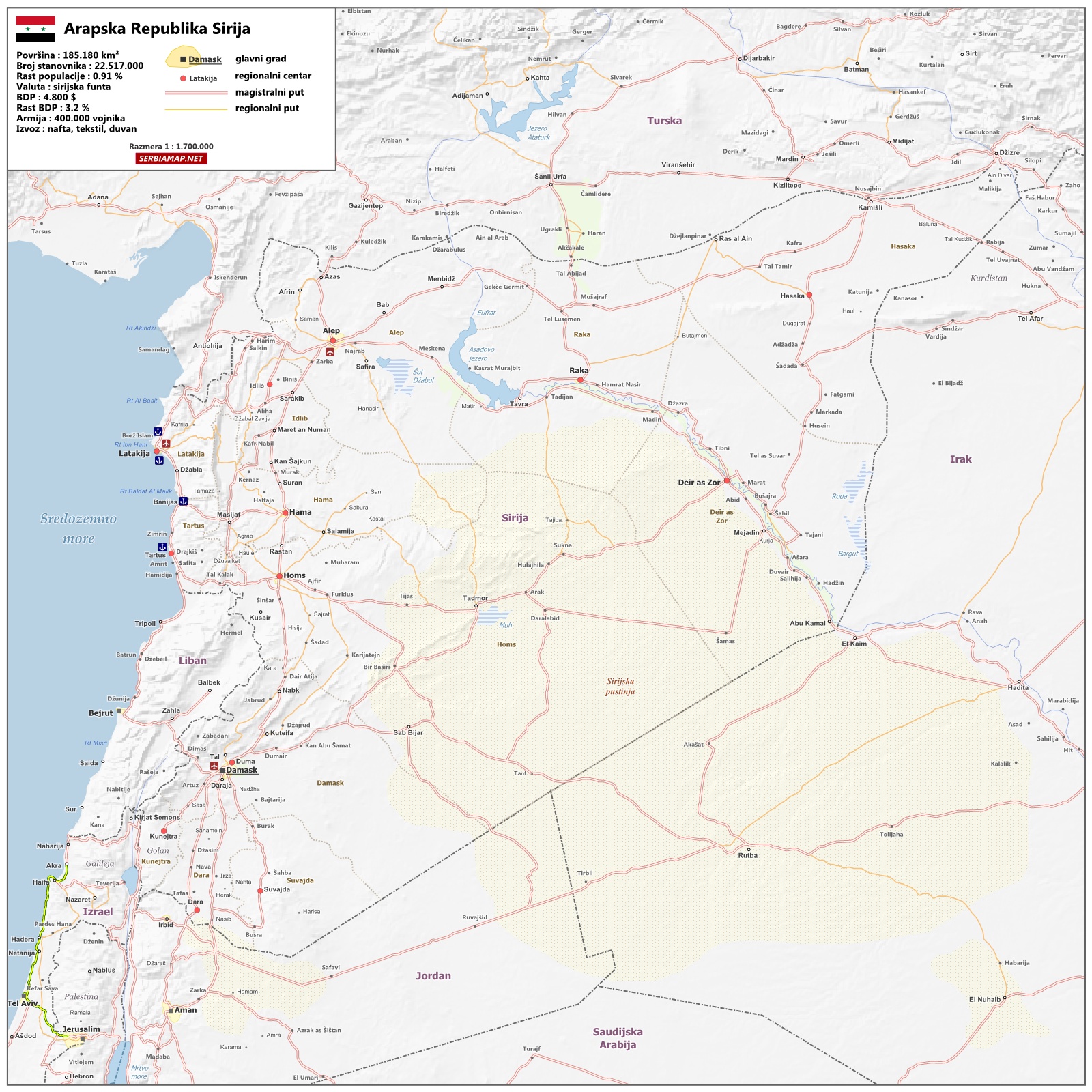 Sirija Mapa